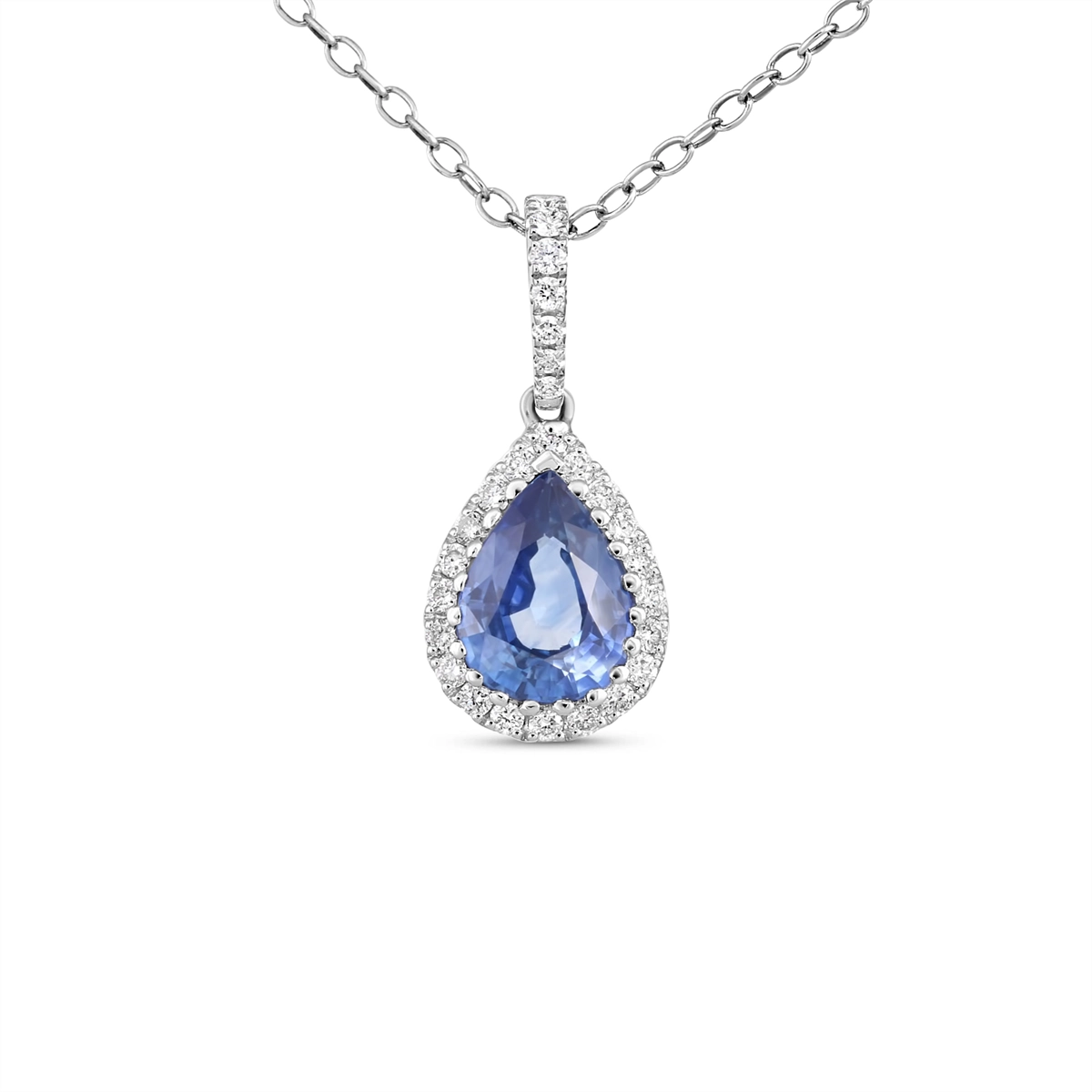 Pendants Pendants in White Gold containing Multi-gemstone, Diamond, Sapphire 433484