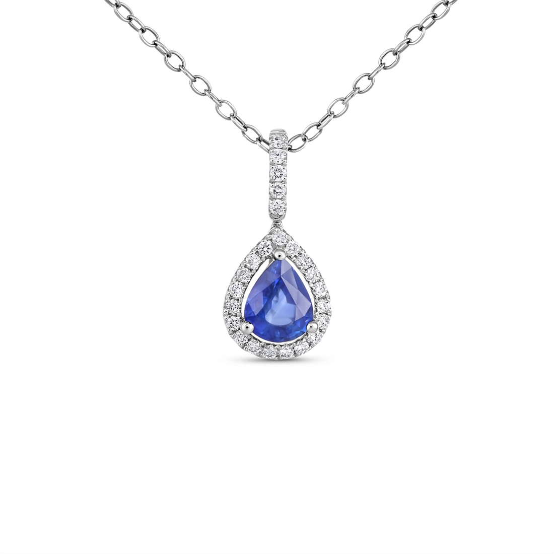 Pendants Pendants in White Gold containing Multi-gemstone, Diamond, Sapphire 433487