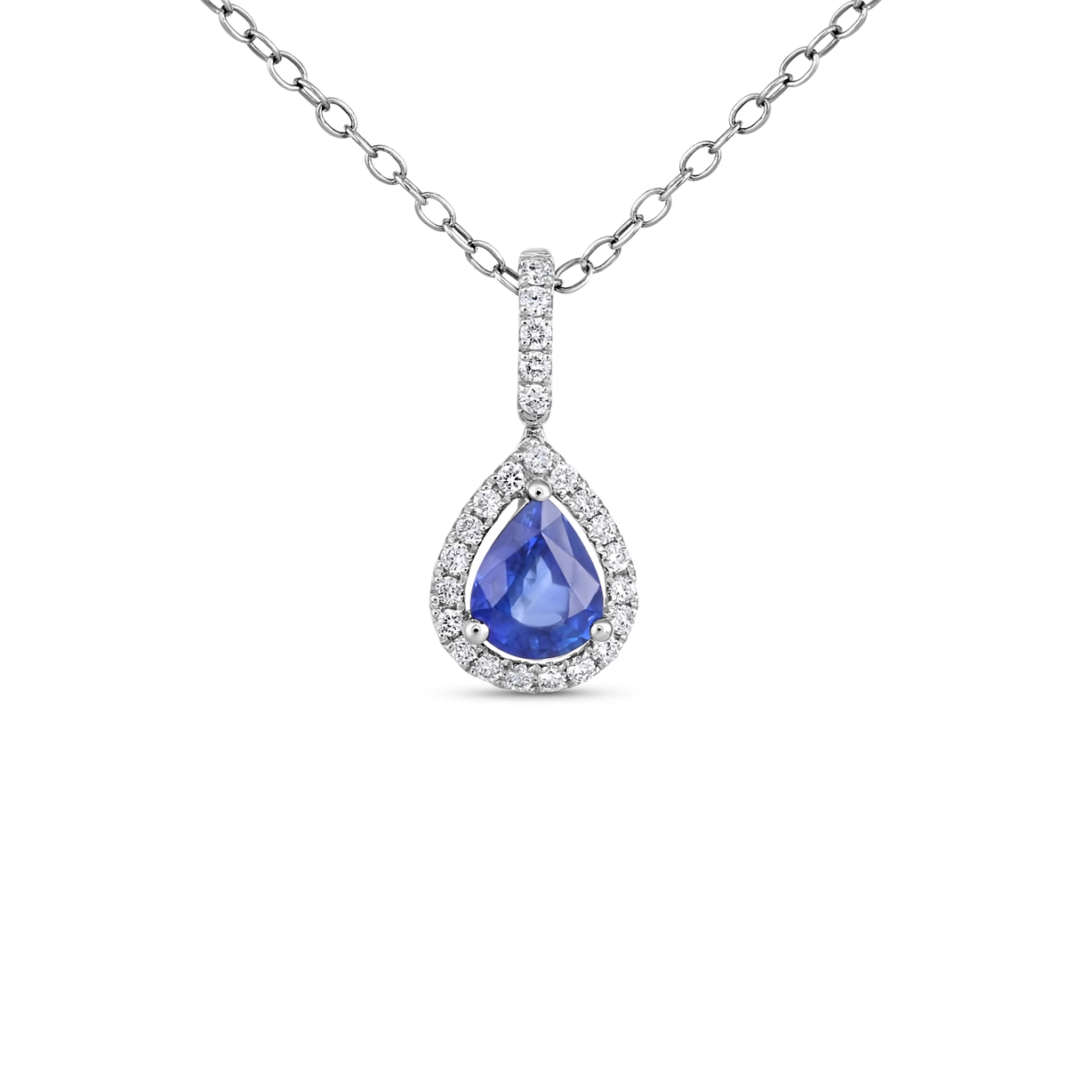 Pendants Pendants in White Gold containing Multi-gemstone, Diamond, Sapphire 433487