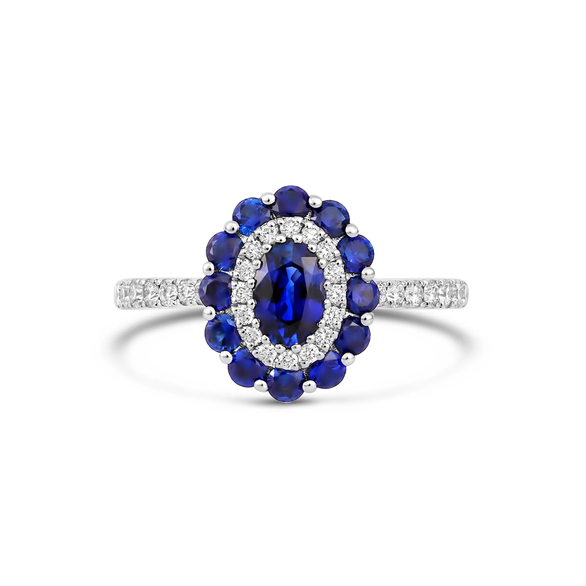 Rings Rings in White Gold containing Multi-gemstone, Diamond, Sapphire 433528