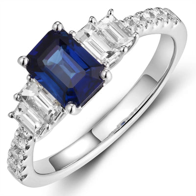 Rings Rings in White Gold containing Multi-gemstone, Diamond, Sapphire 433721