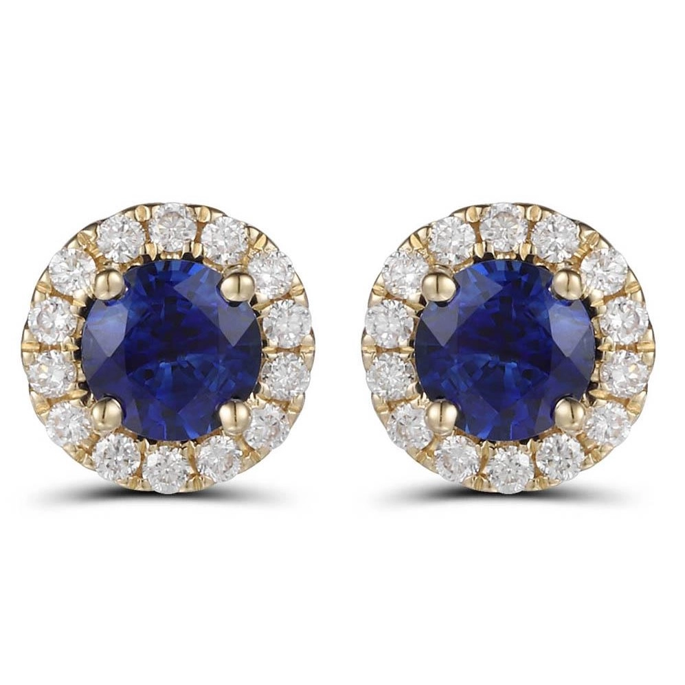 Earrings Earrings in Yellow Gold containing Multi-gemstone, Diamond, Sapphire 433782
