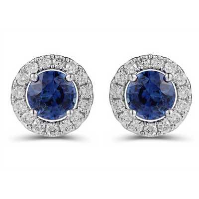 Earrings Earrings in White Gold containing Multi-gemstone, Diamond, Sapphire 433783