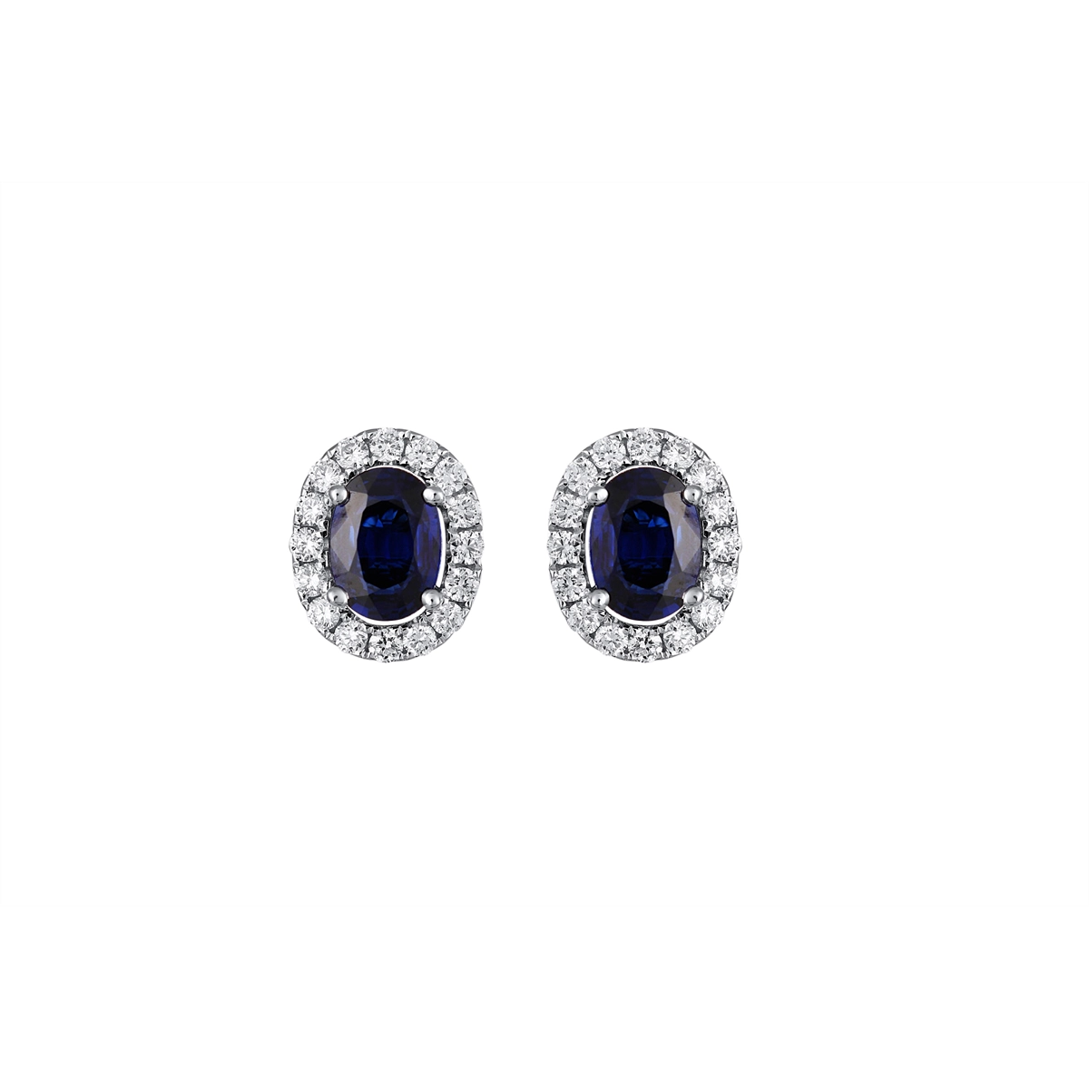 Earrings Earrings in White Gold containing Multi-gemstone, Diamond, Sapphire 433784