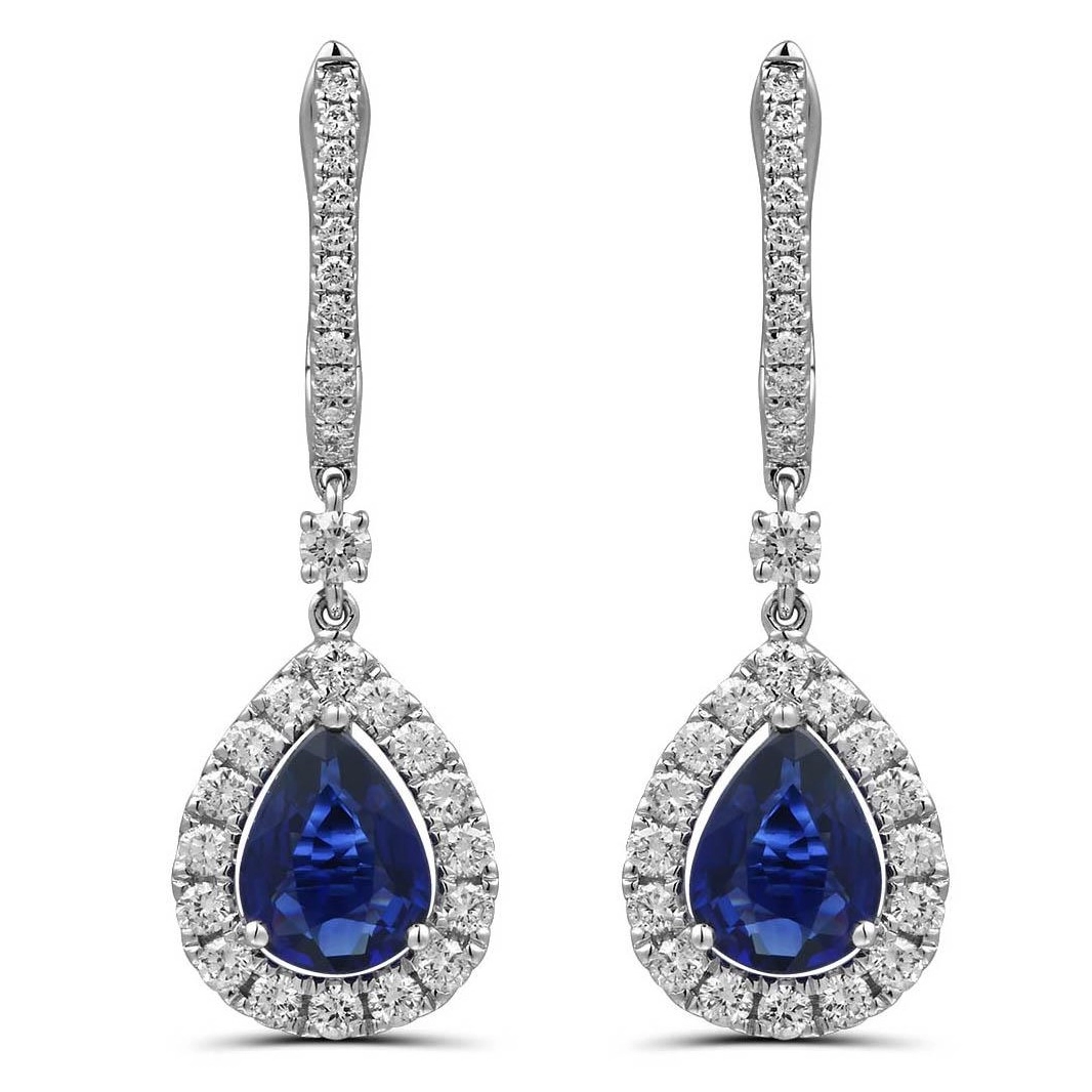 Earrings Earrings in White Gold containing Multi-gemstone, Diamond, Sapphire 433788