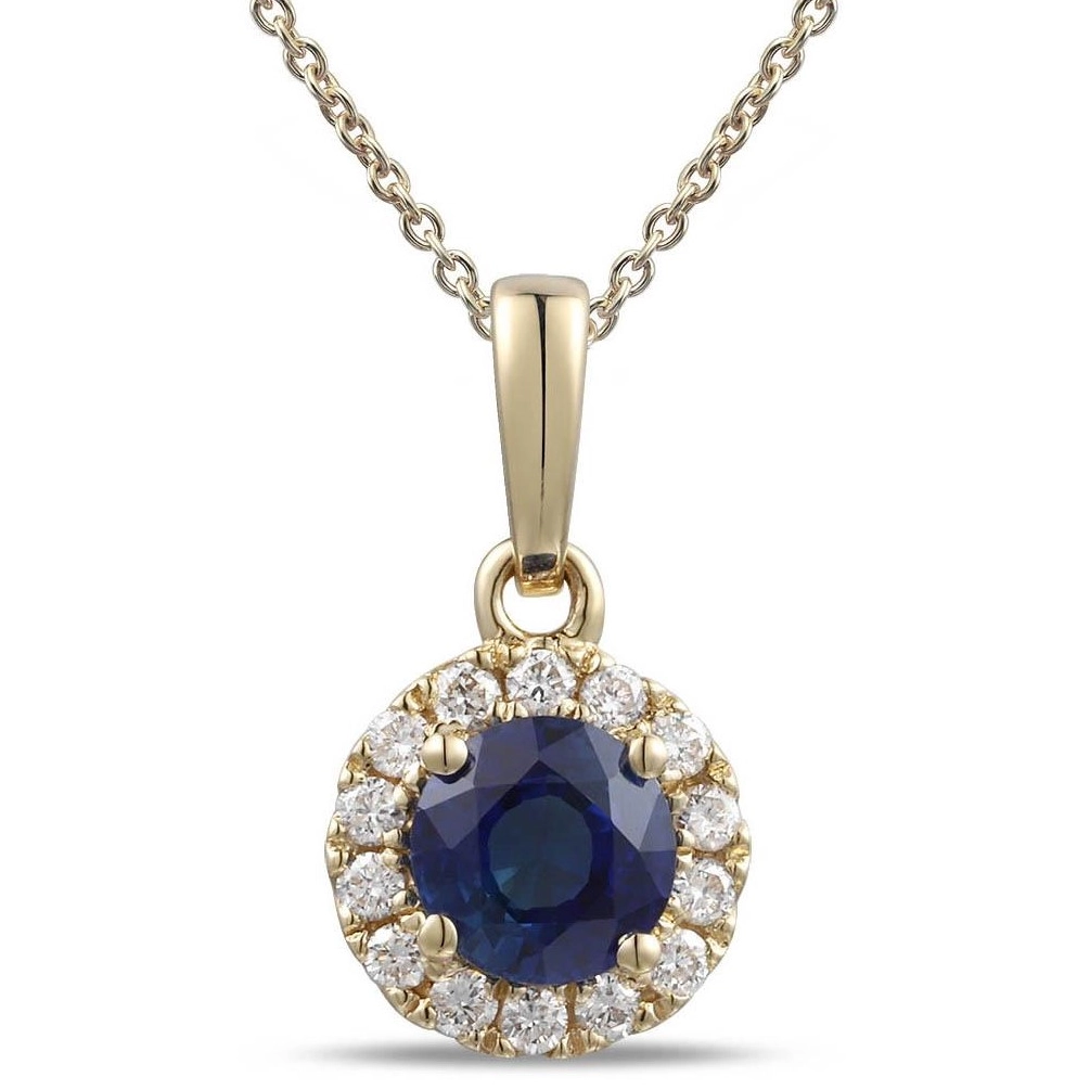 Pendants Pendants in Yellow Gold containing Multi-gemstone, Diamond, Sapphire 433805