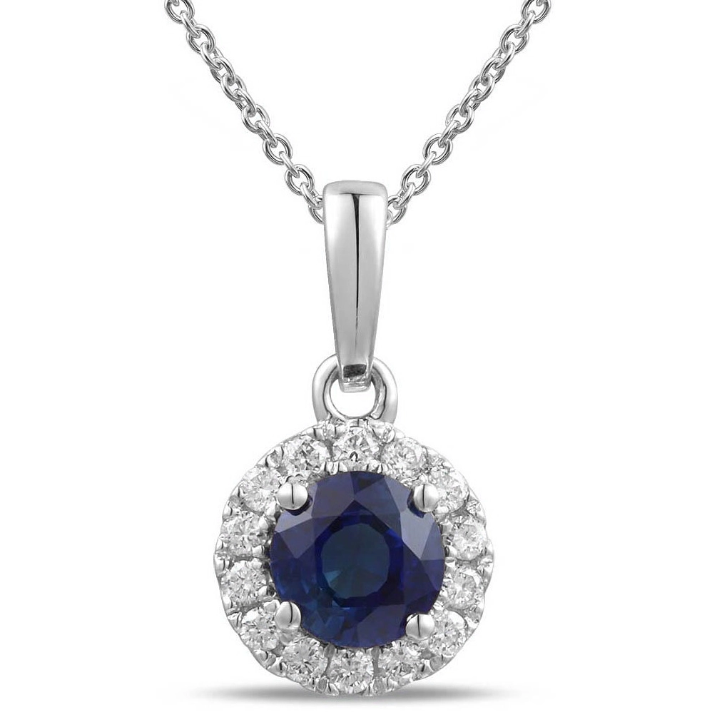 Pendants Pendants in White Gold containing Multi-gemstone, Diamond, Sapphire 433809