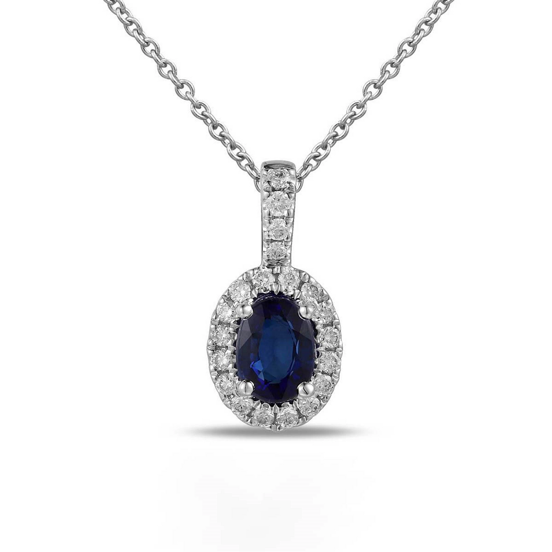 Pendants Pendants in White Gold containing Multi-gemstone, Diamond, Sapphire 433811