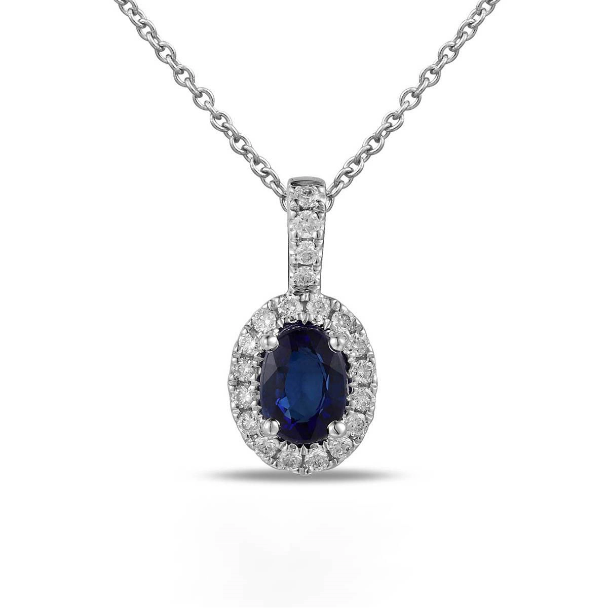 Pendants Pendants in White Gold containing Multi-gemstone, Diamond, Sapphire 433811