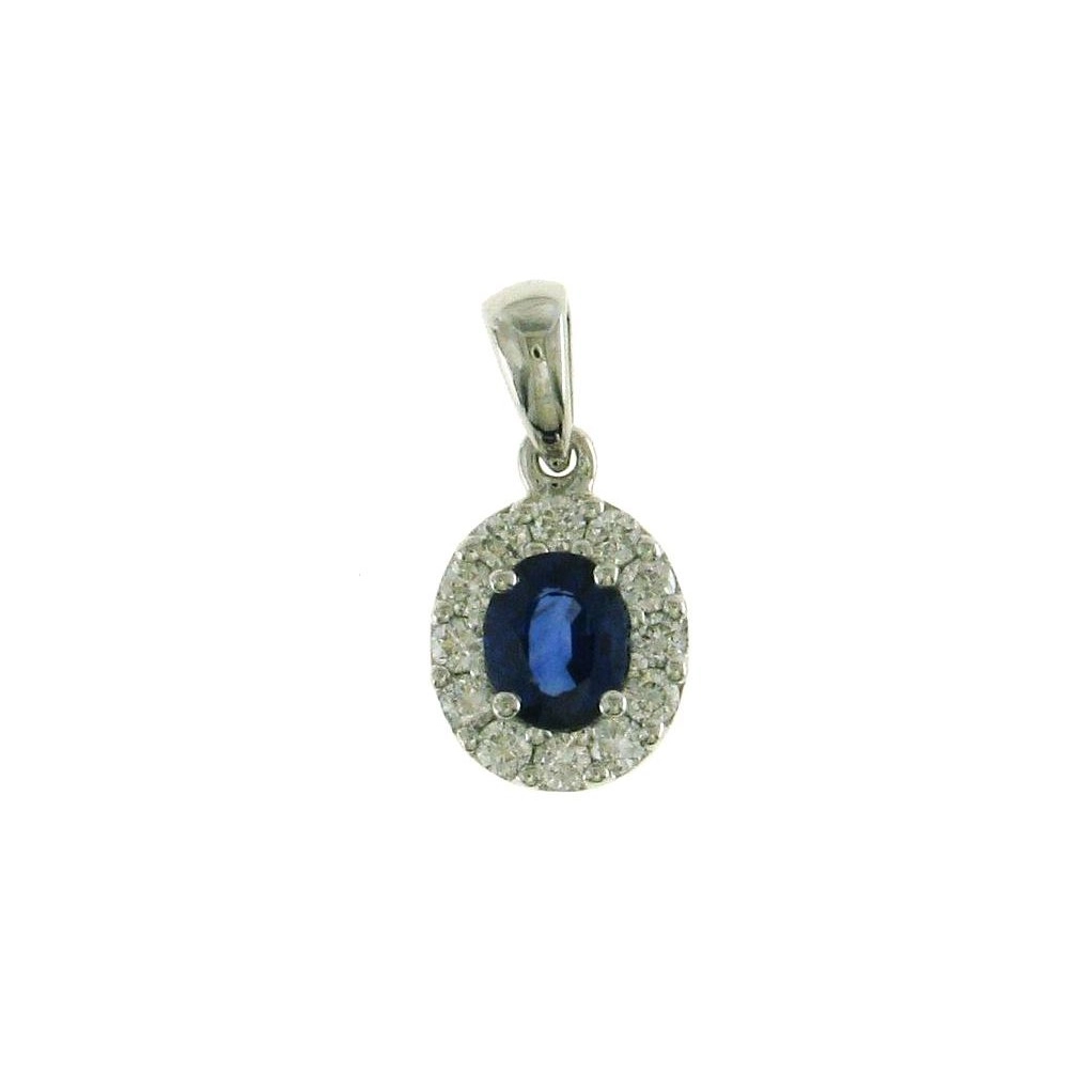 Pendants Pendants in White Gold containing Multi-gemstone, Diamond, Sapphire 433820