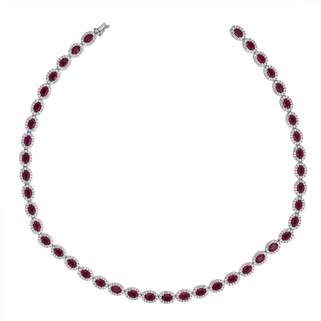 Necklaces Necklaces in White Gold containing Multi-gemstone, Diamond, Ruby 433865