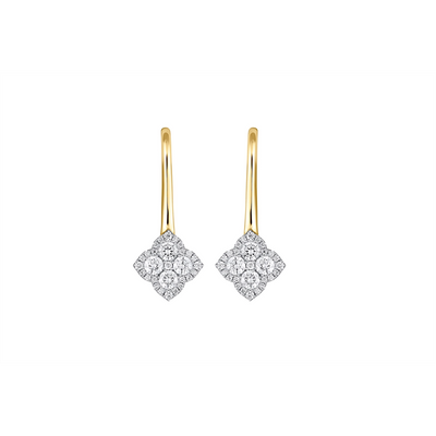 Frederic Sage Earrings in Mixed Metals containing Diamond E2529-4-YW-LONG
