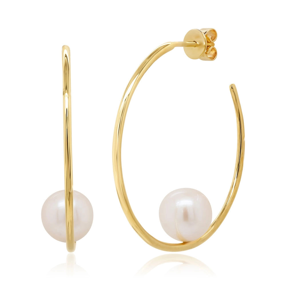 Earrings Earrings in Yellow Gold containing Pearl 434004