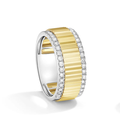 csv_image Mens Bands Ring in Mixed Metals containing Diamond 434009