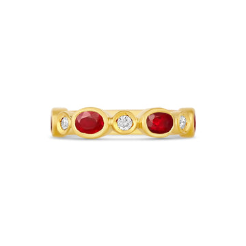 Rings Rings in Yellow Gold containing Multi-gemstone, Diamond, Ruby 434053