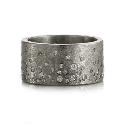 csv_image Todd Reed Wedding Ring in Platinum/Palladium containing Diamond TRDR395-WH-HALFWAY