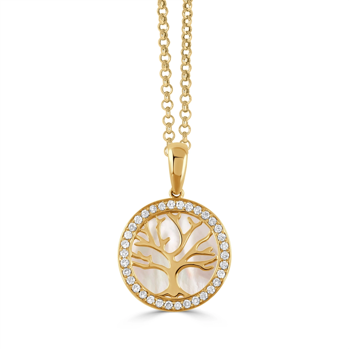 Pendants Pendants in Yellow Gold containing Mother of pearl, Multi-gemstone, Diamond 434184