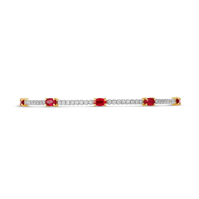 Bracelets Bracelets in Mixed Metals containing Multi-gemstone, Diamond, Ruby 434221