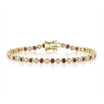 Bracelets Bracelets in Yellow Gold containing Multi-gemstone, Diamond, Ruby 434424