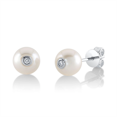 csv_image Earrings Earring in White Gold containing Multi-gemstone, Diamond, Pearl 434426
