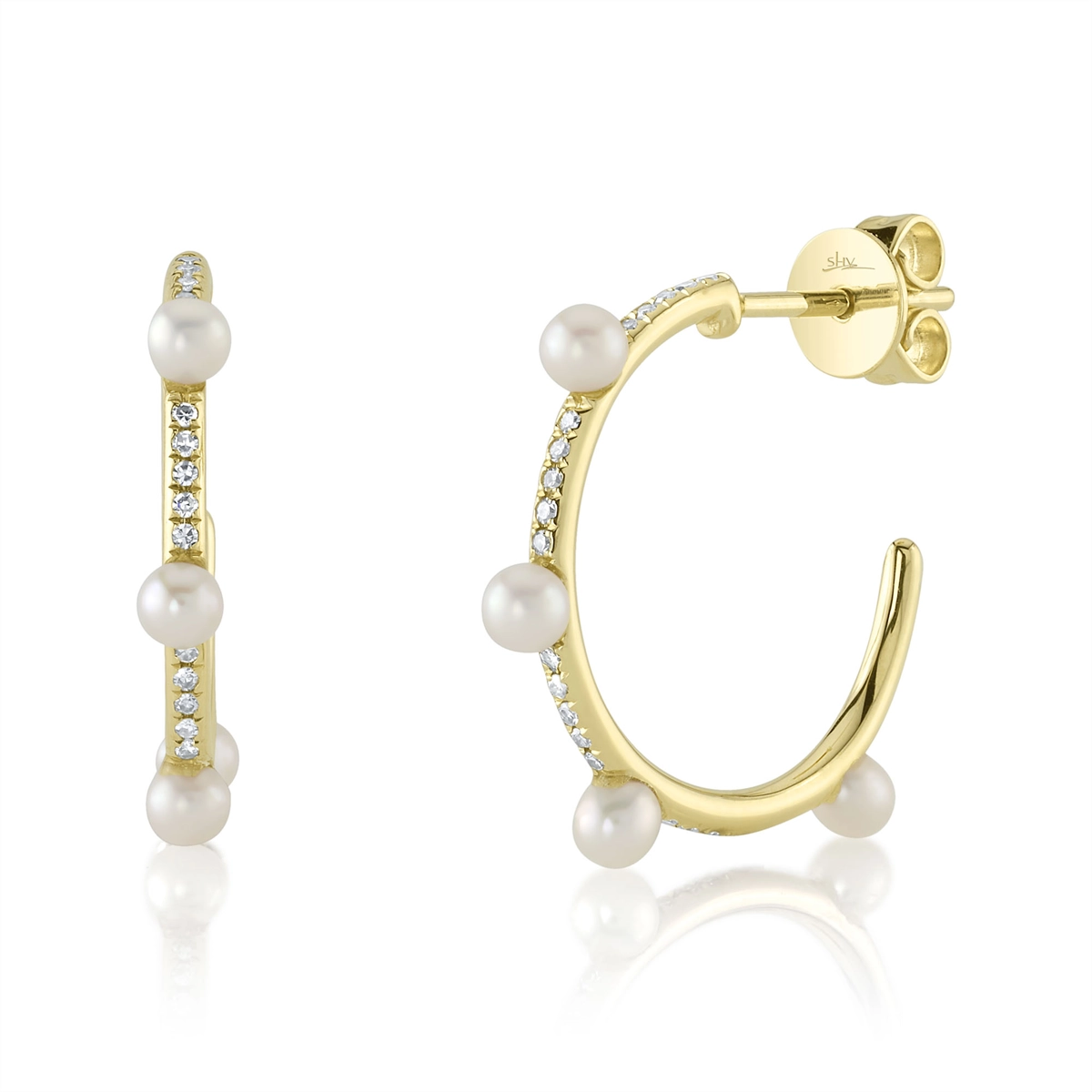 Earrings Earrings in Yellow Gold containing Multi-gemstone, Diamond, Pearl 434431