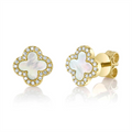 Earrings Earrings in Yellow Gold containing Mother of pearl, Multi-gemstone, Diamond 434433