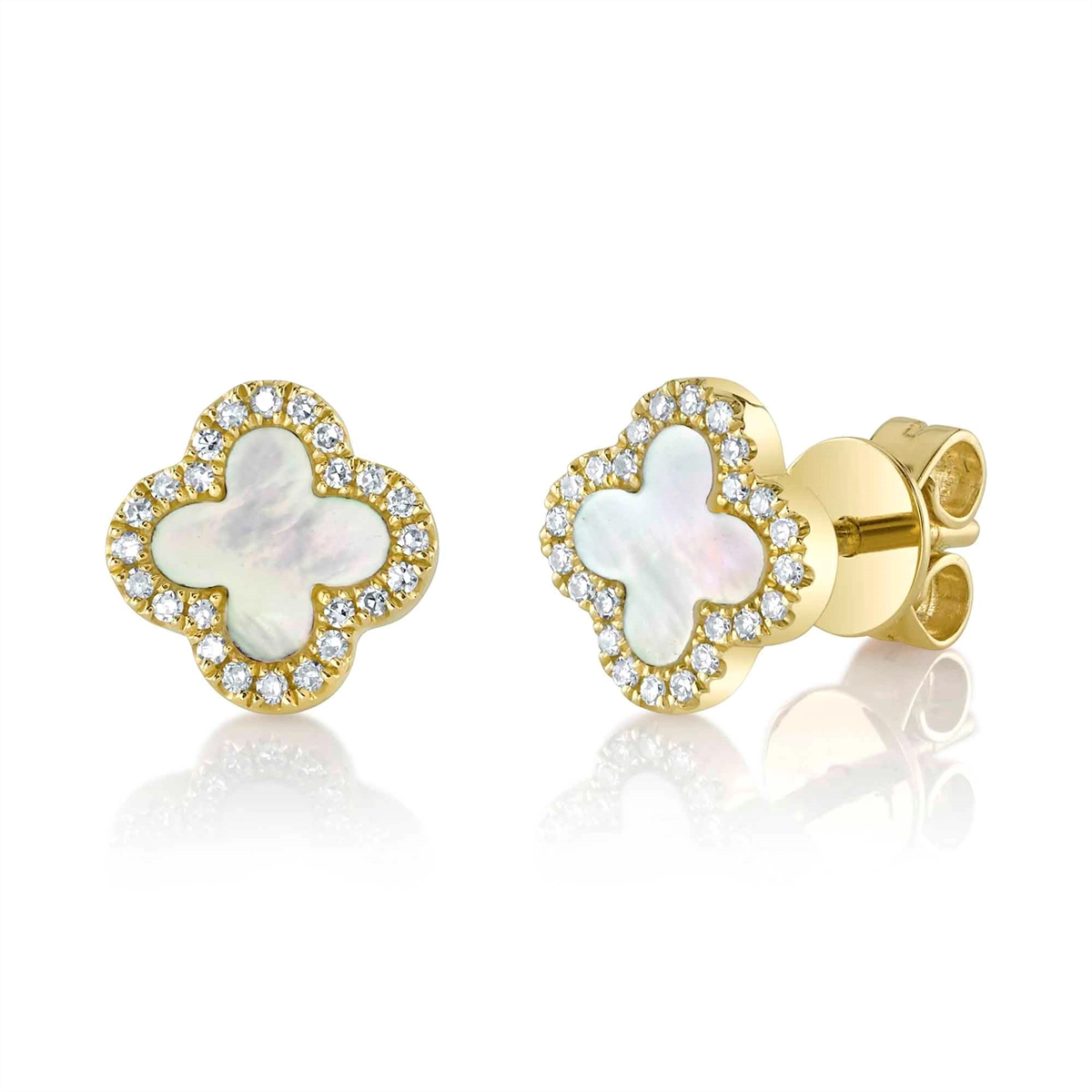 Earrings Earrings in Yellow Gold containing Mother of pearl, Multi-gemstone, Diamond 434433