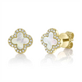 Earrings Earrings in Yellow Gold containing Mother of pearl, Multi-gemstone, Diamond 434433