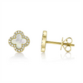 Earrings Earrings in Yellow Gold containing Mother of pearl, Multi-gemstone, Diamond 434433