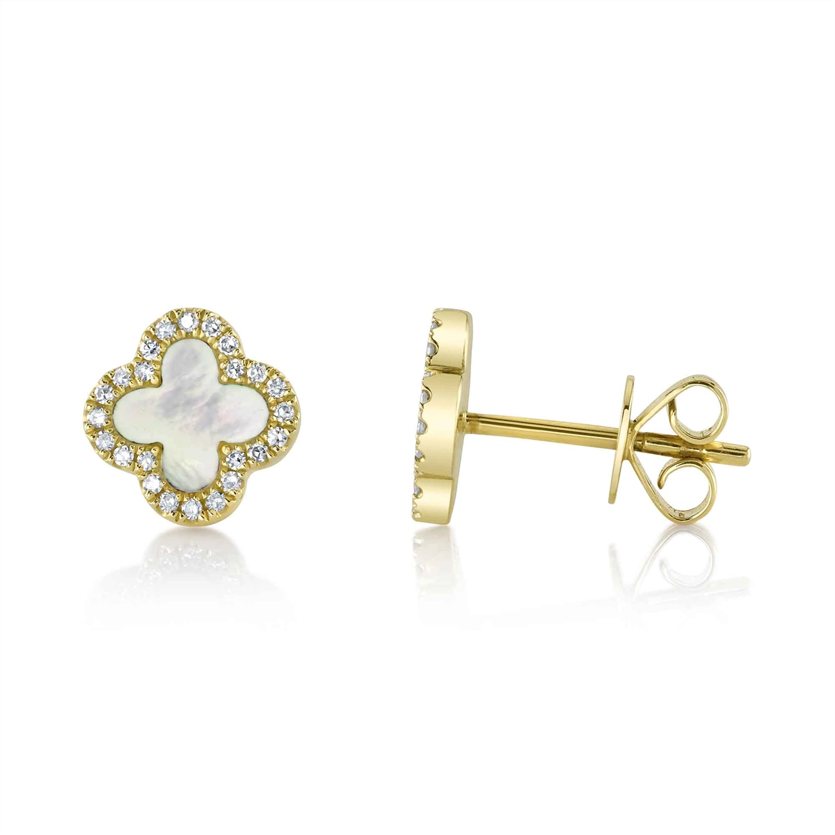 Earrings Earrings in Yellow Gold containing Mother of pearl, Multi-gemstone, Diamond 434433