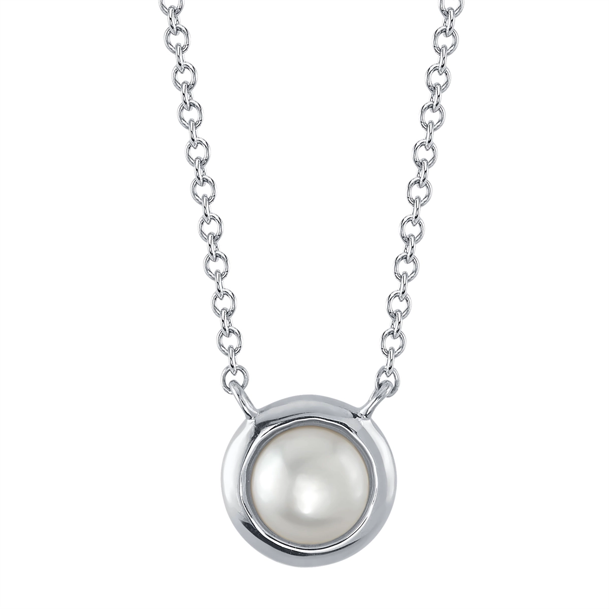 Necklaces Necklaces in White Gold containing Pearl 434436