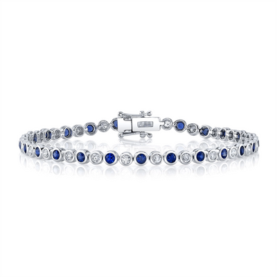 csv_image Bracelets Bracelet in White Gold containing Multi-gemstone, Diamond, Sapphire 434503