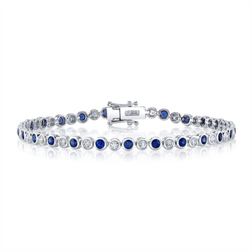 Bracelets Bracelets in White Gold containing Multi-gemstone, Diamond, Sapphire 434503