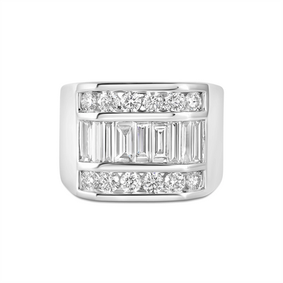 csv_image Mens Bands Ring in White Gold containing Diamond 434555