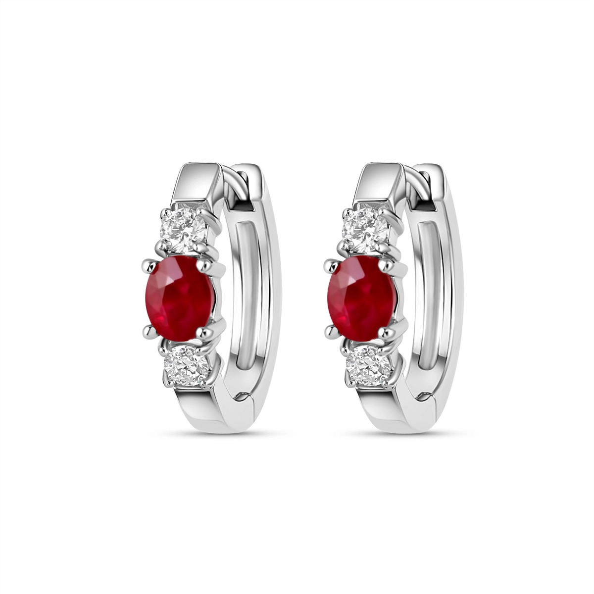 Earrings Earrings in White Gold containing Multi-gemstone, Diamond, Ruby 434569