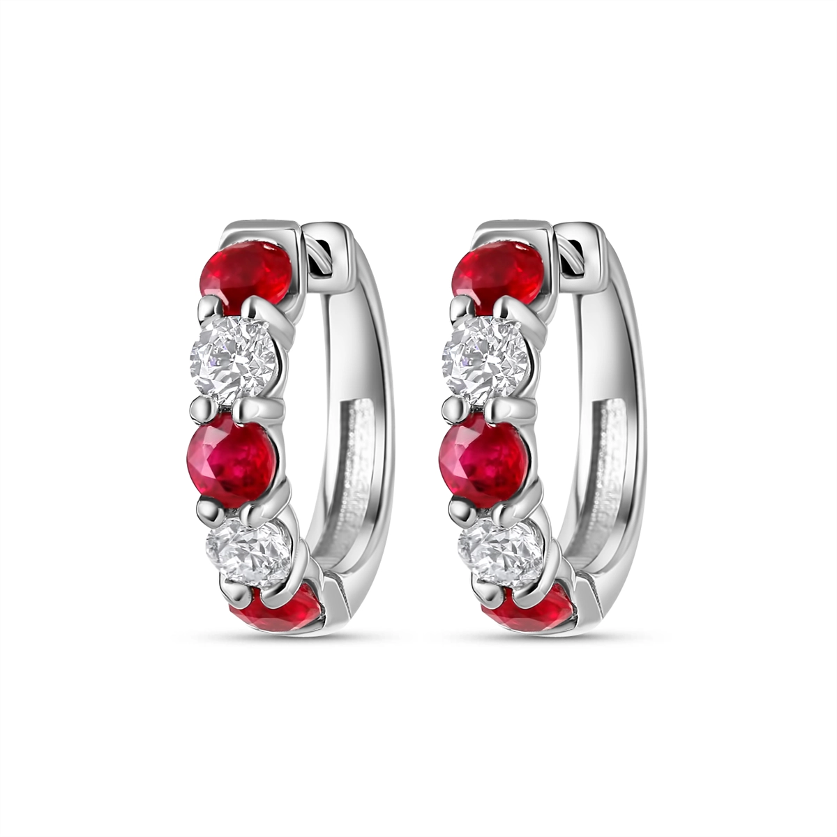 Earrings Earrings in White Gold containing Multi-gemstone, Diamond, Ruby 434624
