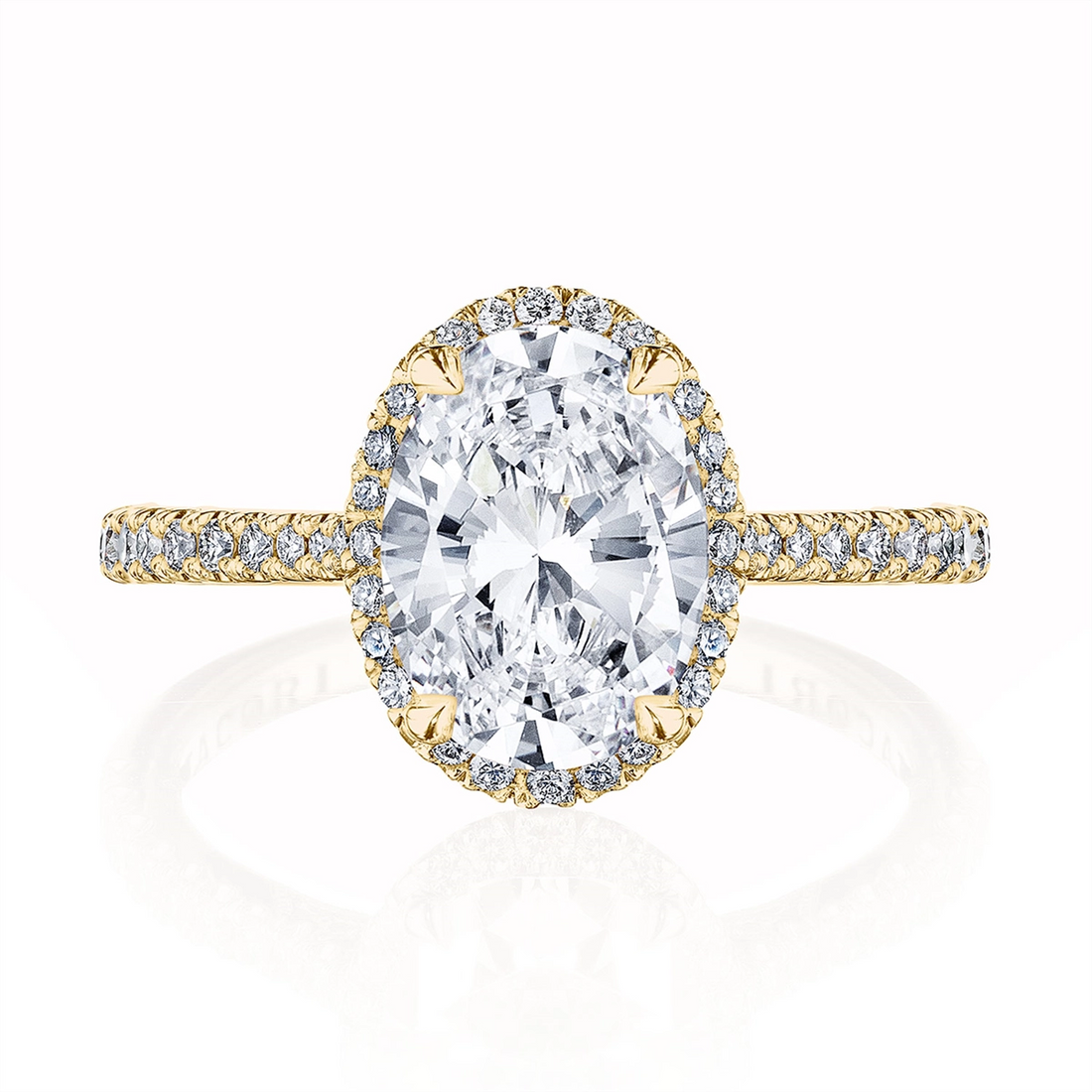 Tacori Engagement Rings in Yellow Gold containing Diamond 2677 OV 9.5X7 Y
