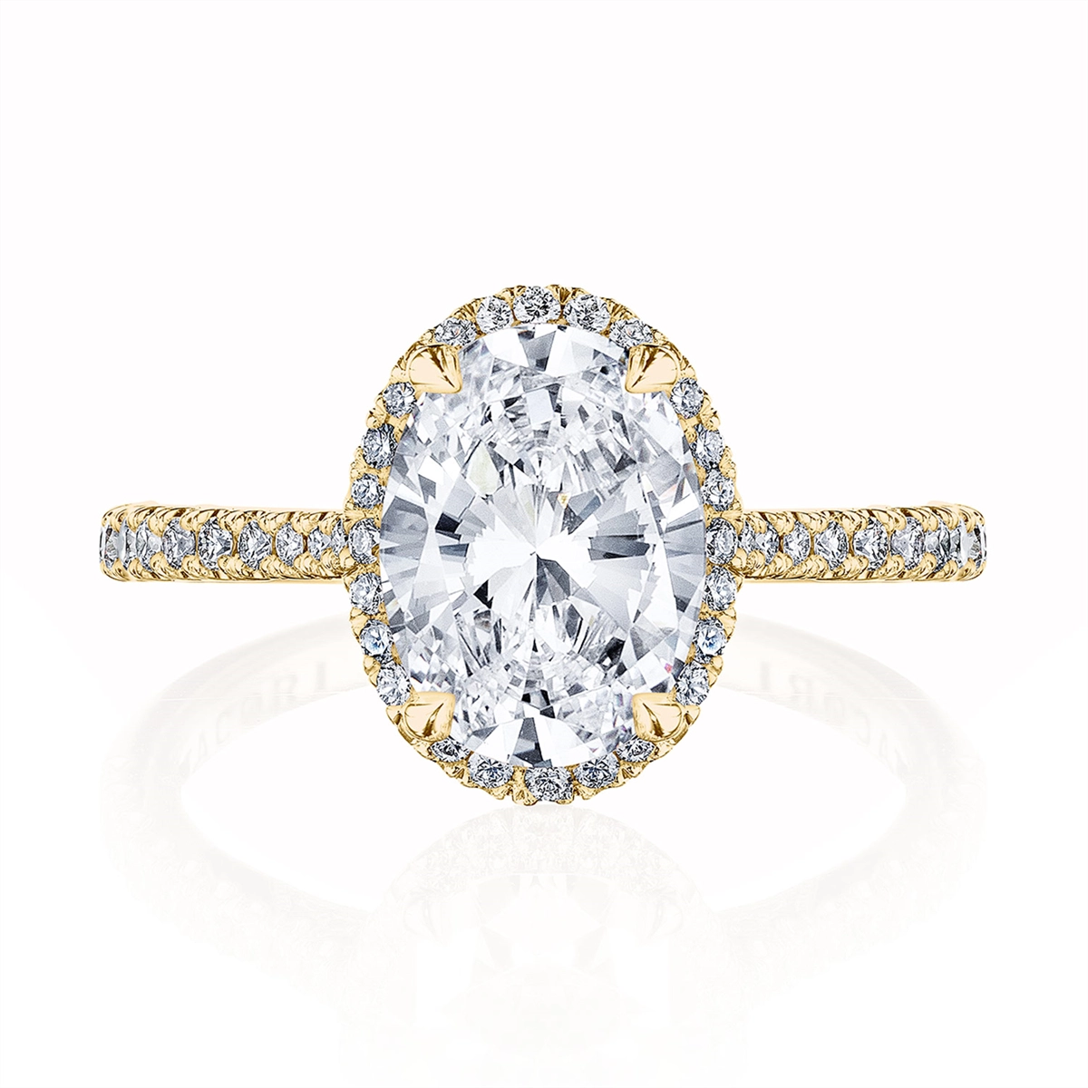 Tacori Engagement Rings in Yellow Gold containing Diamond 2677 OV 9.5X7 Y