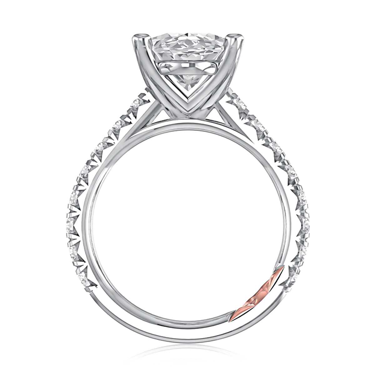 A. Jaffe Engagement Rings in White Gold containing Diamond MECOV3031L/473B