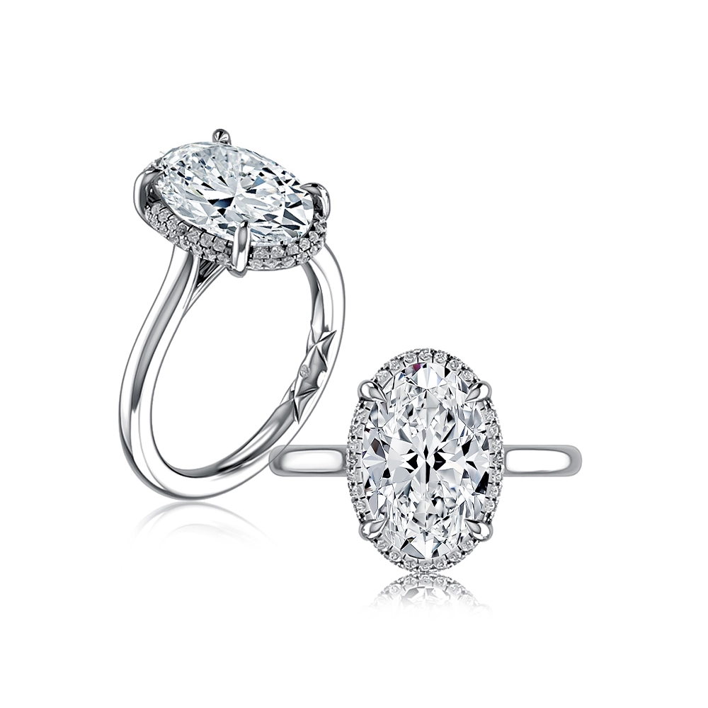 A. Jaffe Engagement Rings in White Gold containing Diamond MECOV2015L/425B