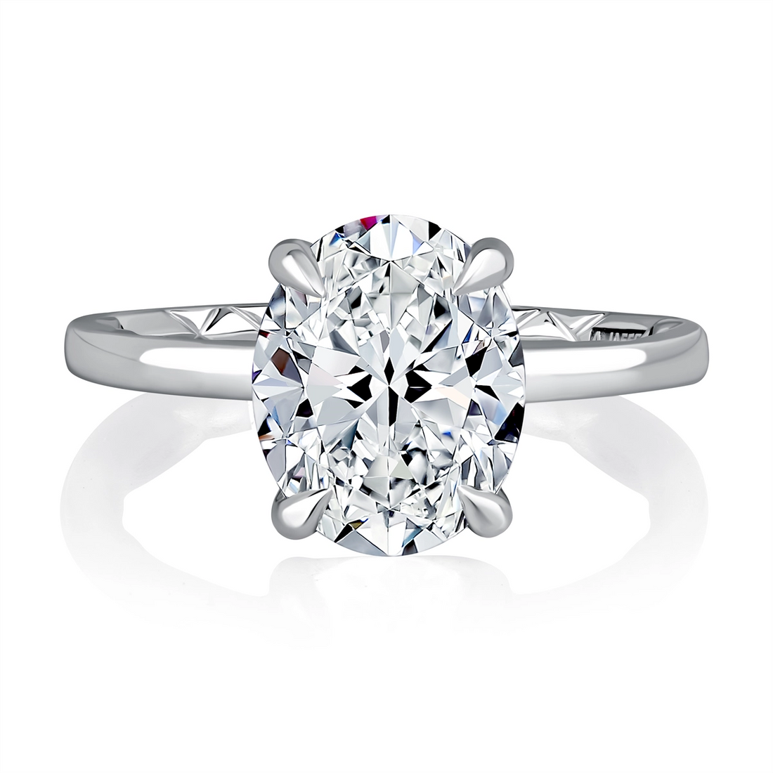 A. Jaffe Engagement Rings in White Gold containing Diamond MECOV3030Q/308