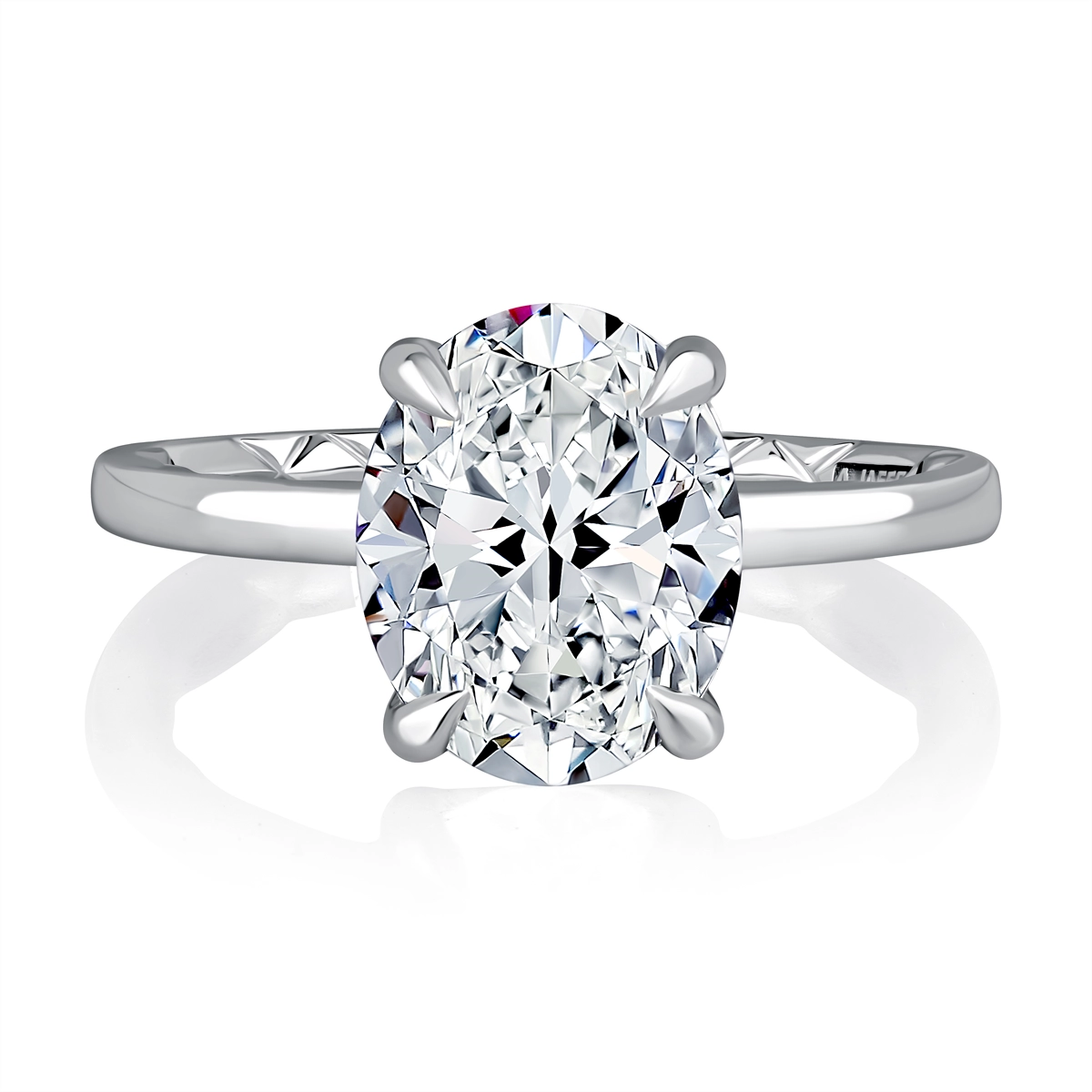A. Jaffe Engagement Rings in White Gold containing Diamond MECOV3030Q/308