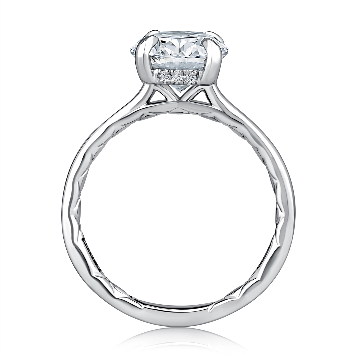 A. Jaffe Engagement Rings in White Gold containing Diamond MECOV3030Q/308