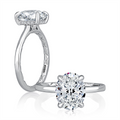 A. Jaffe Engagement Rings in White Gold containing Diamond MECOV3030Q/308