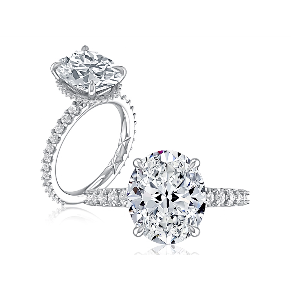A. Jaffe Engagement Rings in White Gold containing Diamond MECOV3054L/555