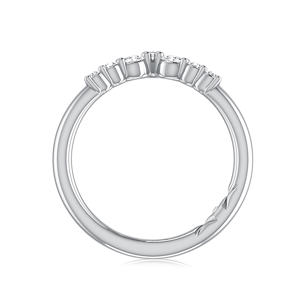 A. Jaffe Wedding Rings in White Gold containing Diamond WRC1604L/49-W