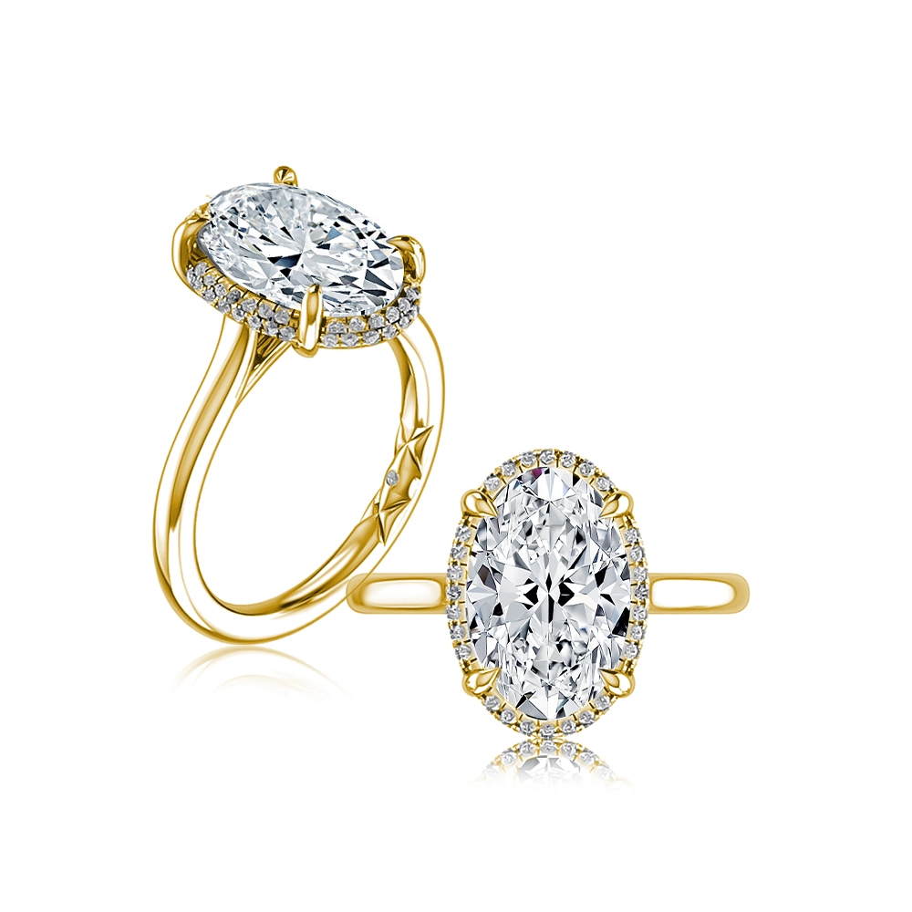 A. Jaffe Engagement Rings in Yellow Gold containing Diamond MECOV2015L/425B-14Y