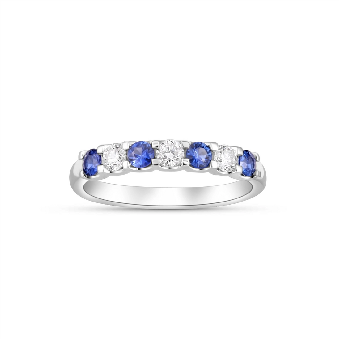 Wedding Bands Wedding Rings in White Gold containing Multi-gemstone, Diamond, Sapphire 434809