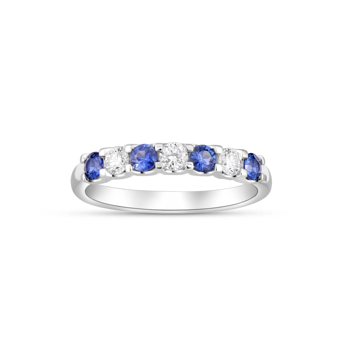 Wedding Bands Wedding Rings in White Gold containing Multi-gemstone, Diamond, Sapphire 434809
