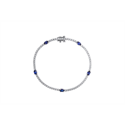 Bracelets Bracelets in White Gold containing Multi-gemstone, Diamond, Sapphire 435014